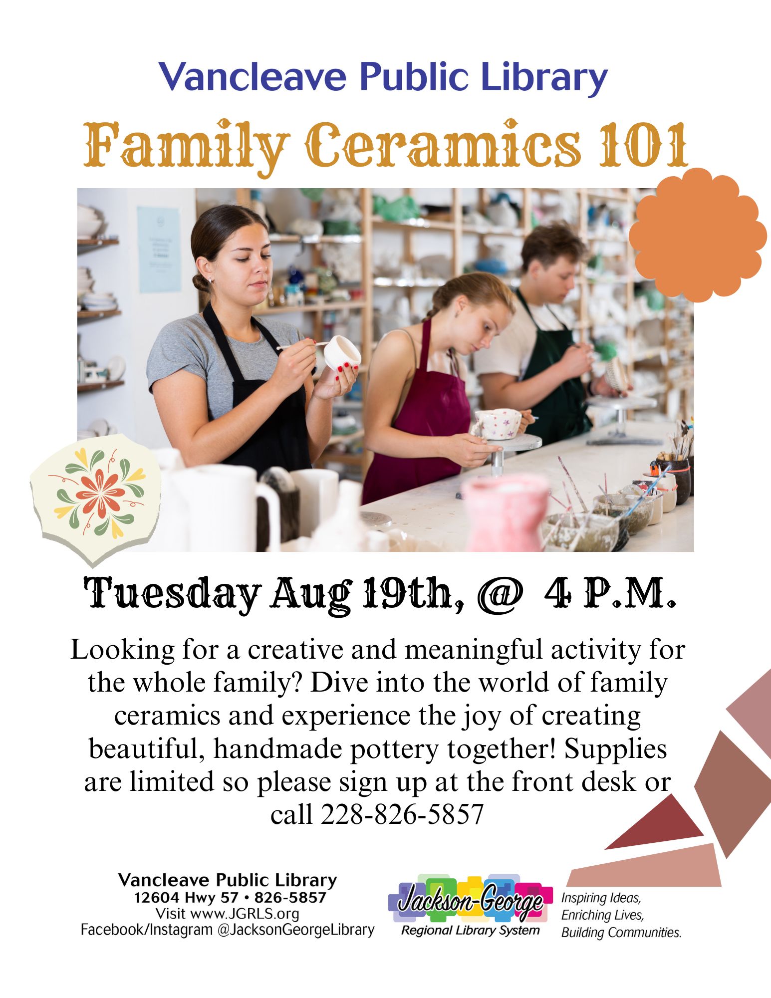 Shared Family Ceramics Aug 19th