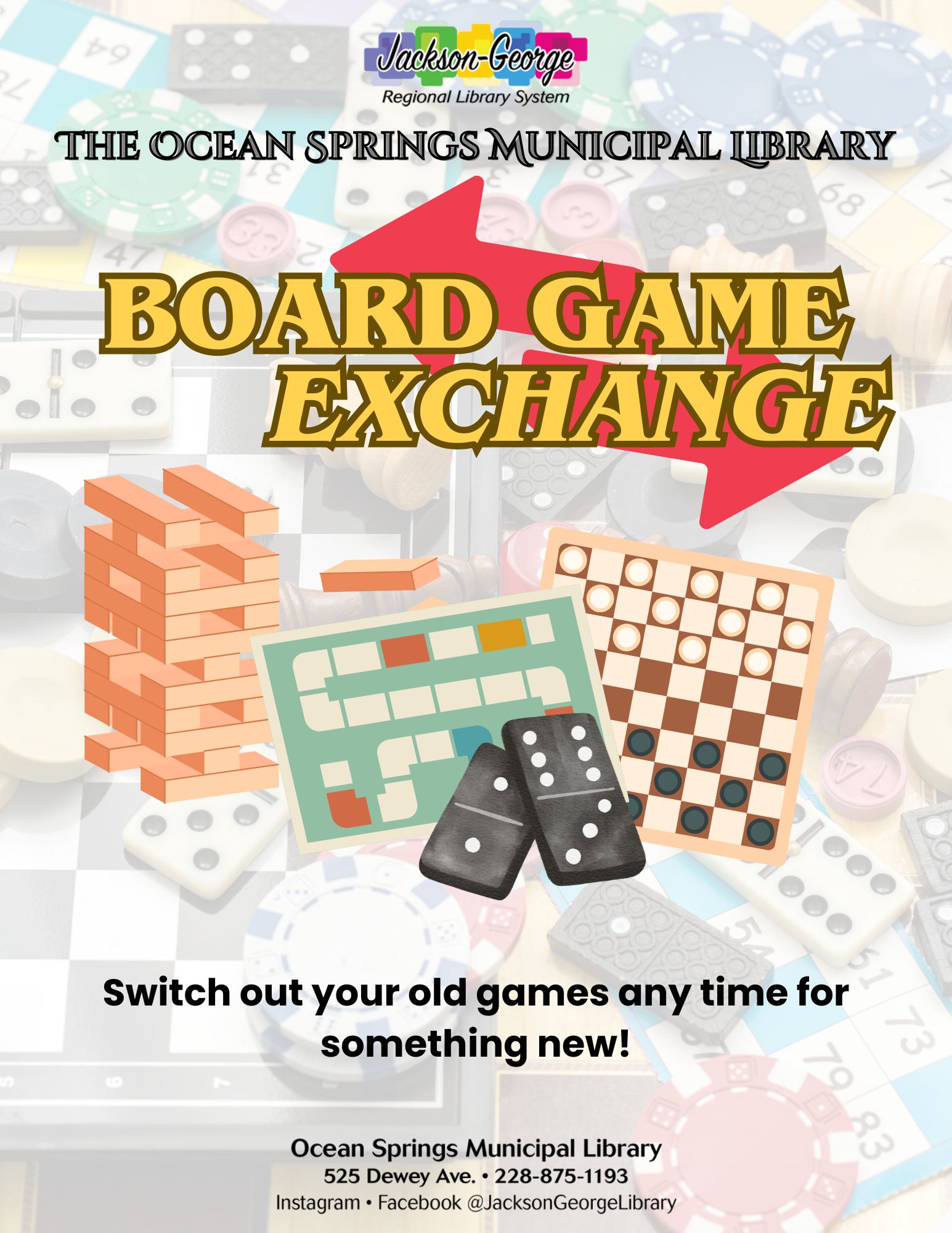 Board Game Exchange Fiber arts club Jan 13, 2023