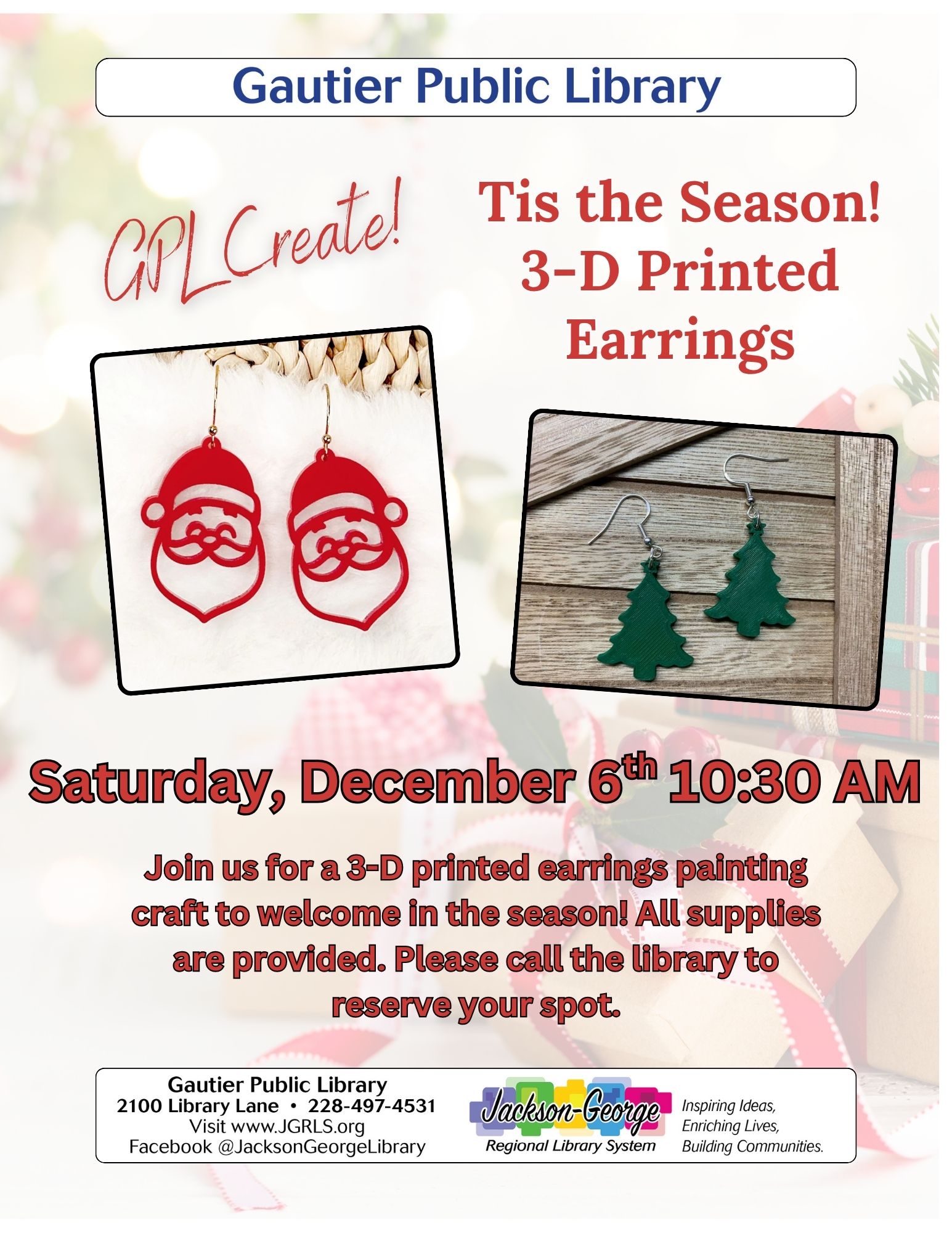 Christmas 3D Printed Earrings - December 2025 Crime Will Tell - Eps 19 - Stockholm Syndrome