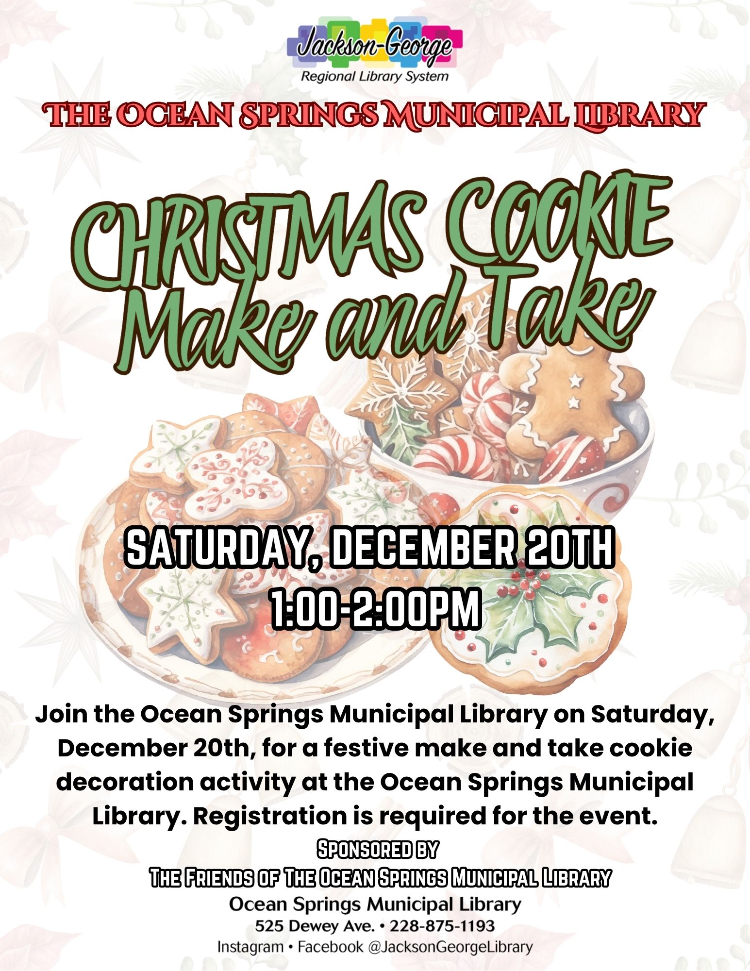 Christmas Cookie Decoration Fiber arts club Jan 13, 2023