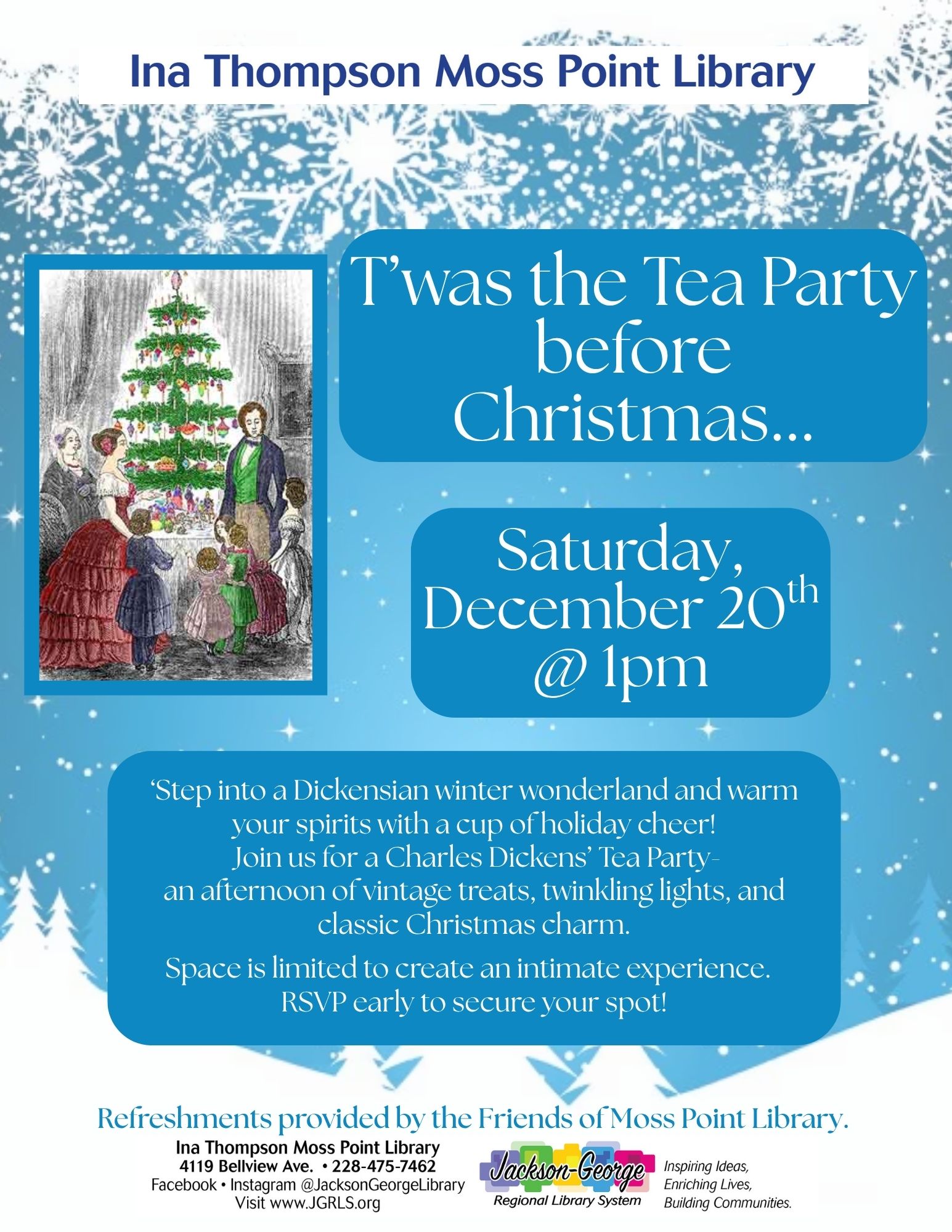 Christmas tea Saturday Children’s Winter crafts Party