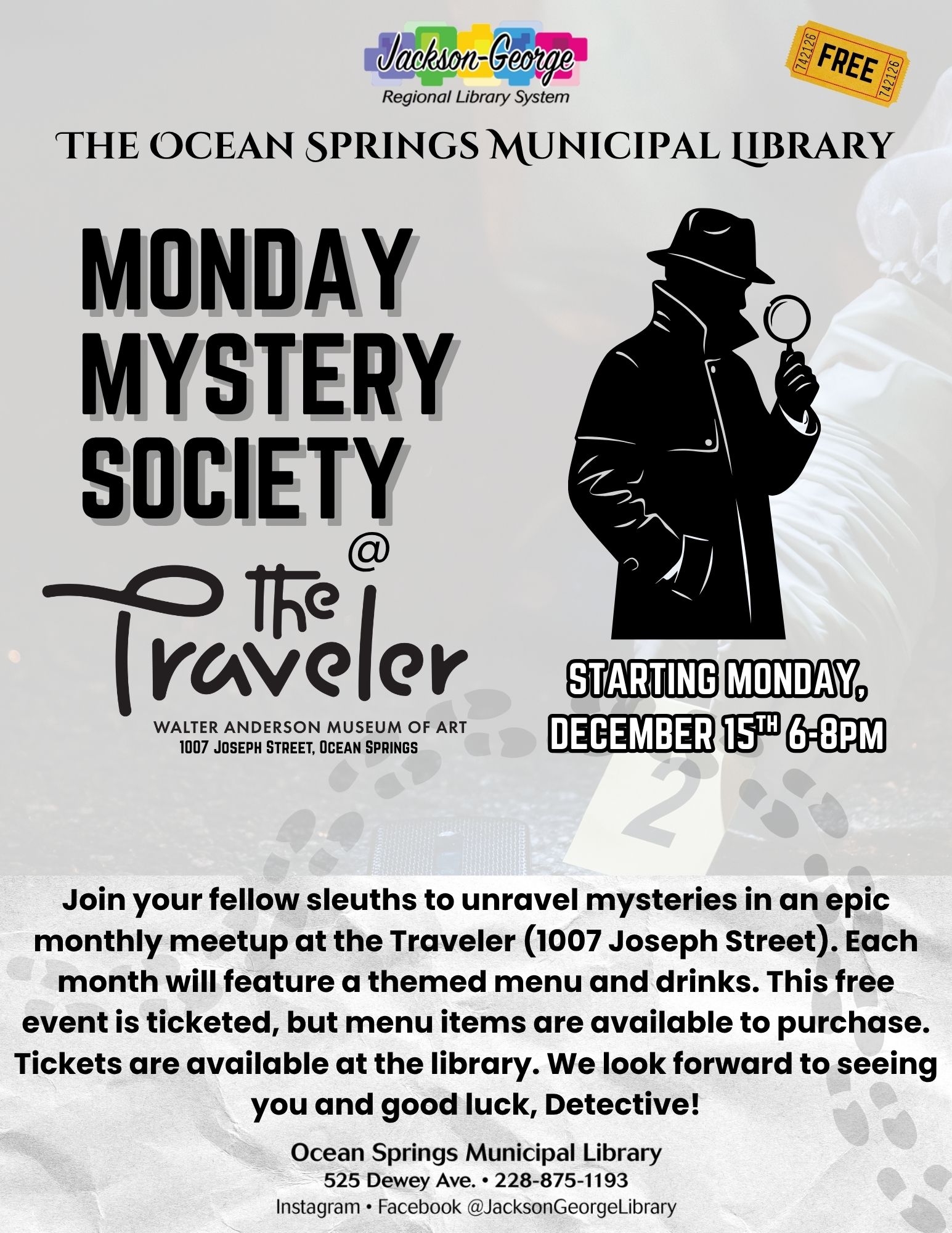 Monday Mystery Society Fiber arts club Jan 13, 2023