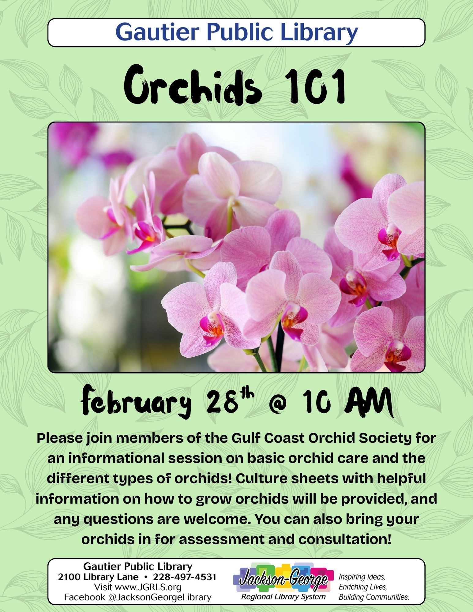 Gulf Coast Orchid Society Program GA Feb 2026 Crime Will Tell - Eps 19 - Stockholm Syndrome
