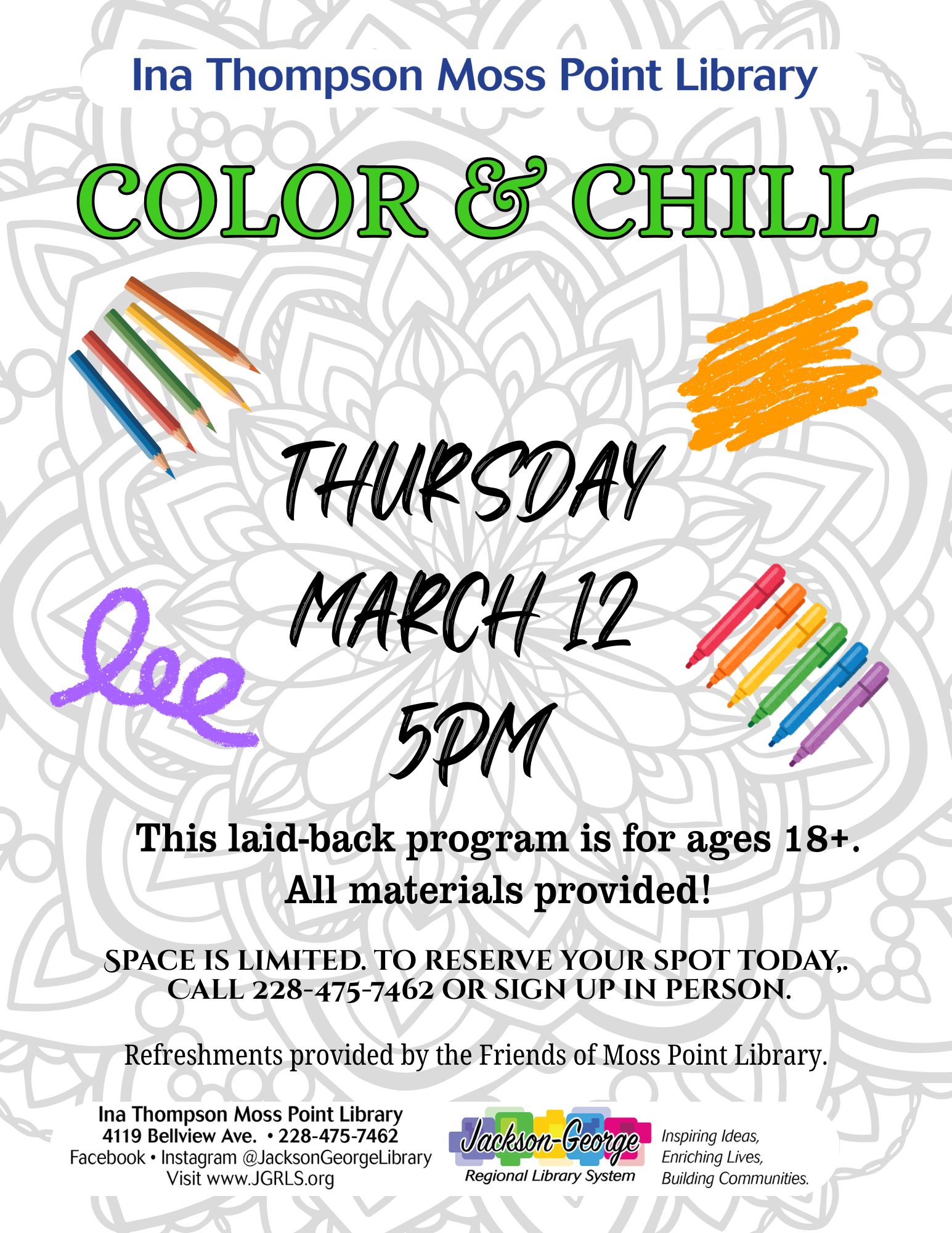 Color and chill Children’s Winter crafts Party