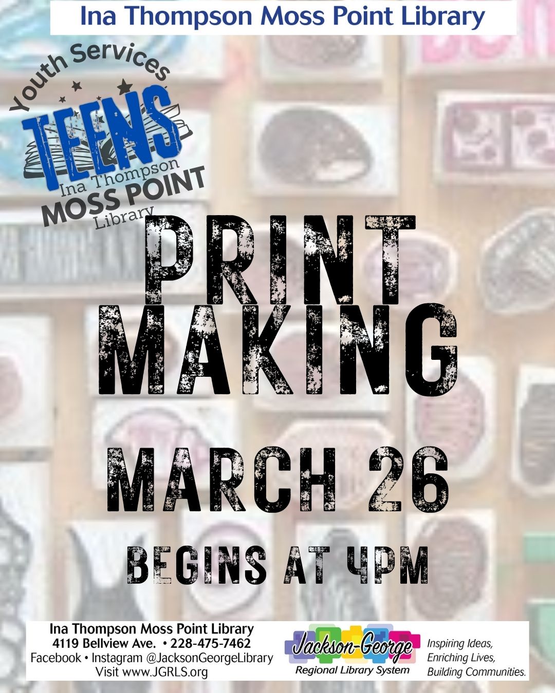 Print Making Children’s Winter crafts Party