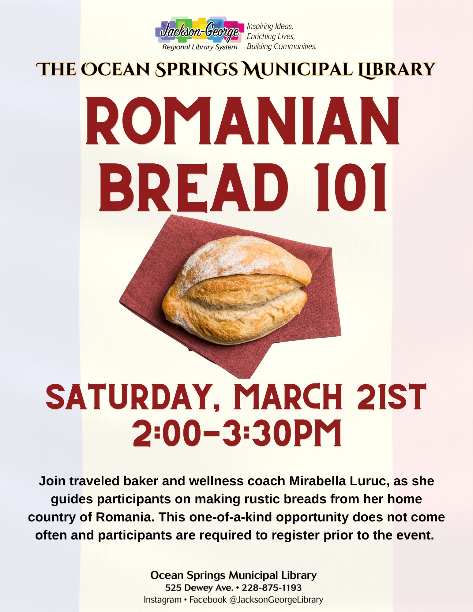 Romanian Bread 101 Fiber arts club Jan 13, 2023