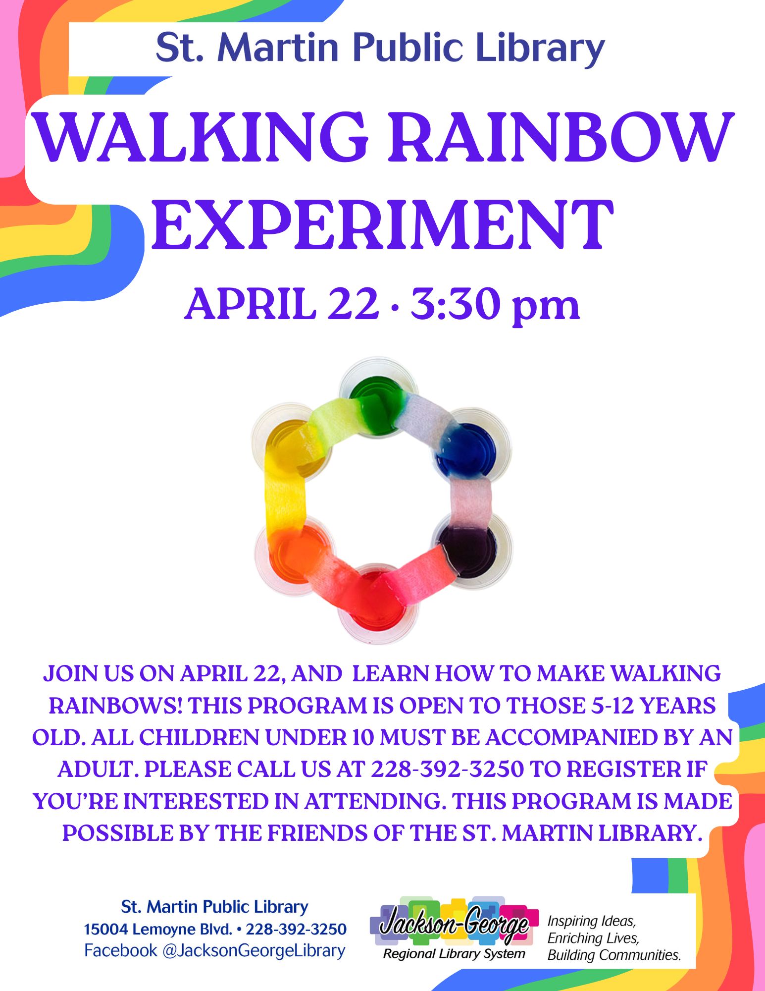 SM Walking Rainbow Experiment 042226 SM Bird Feeder Craft for Kids PR