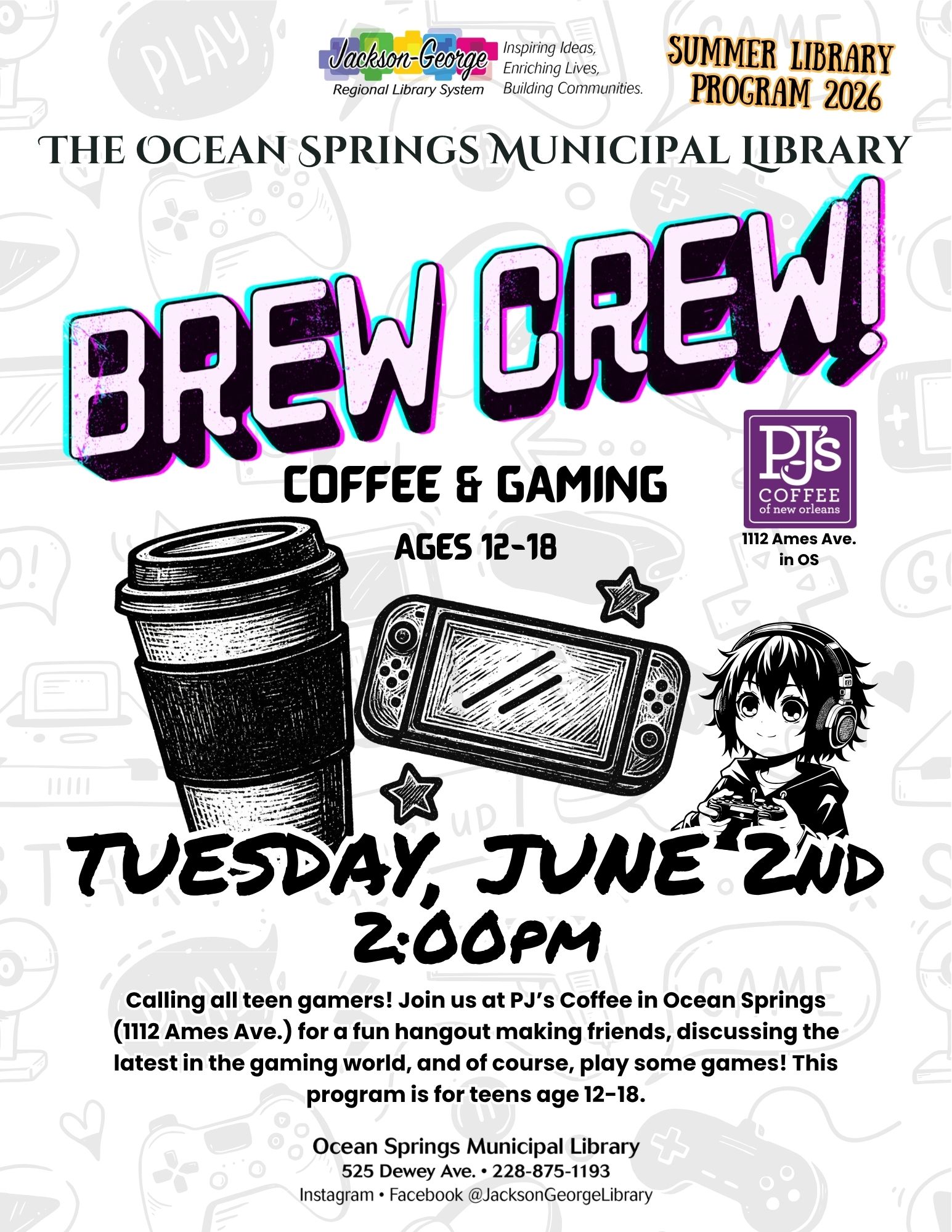SLP 2026 - TEEN - Brew Crew Fiber arts club Jan 13, 2023