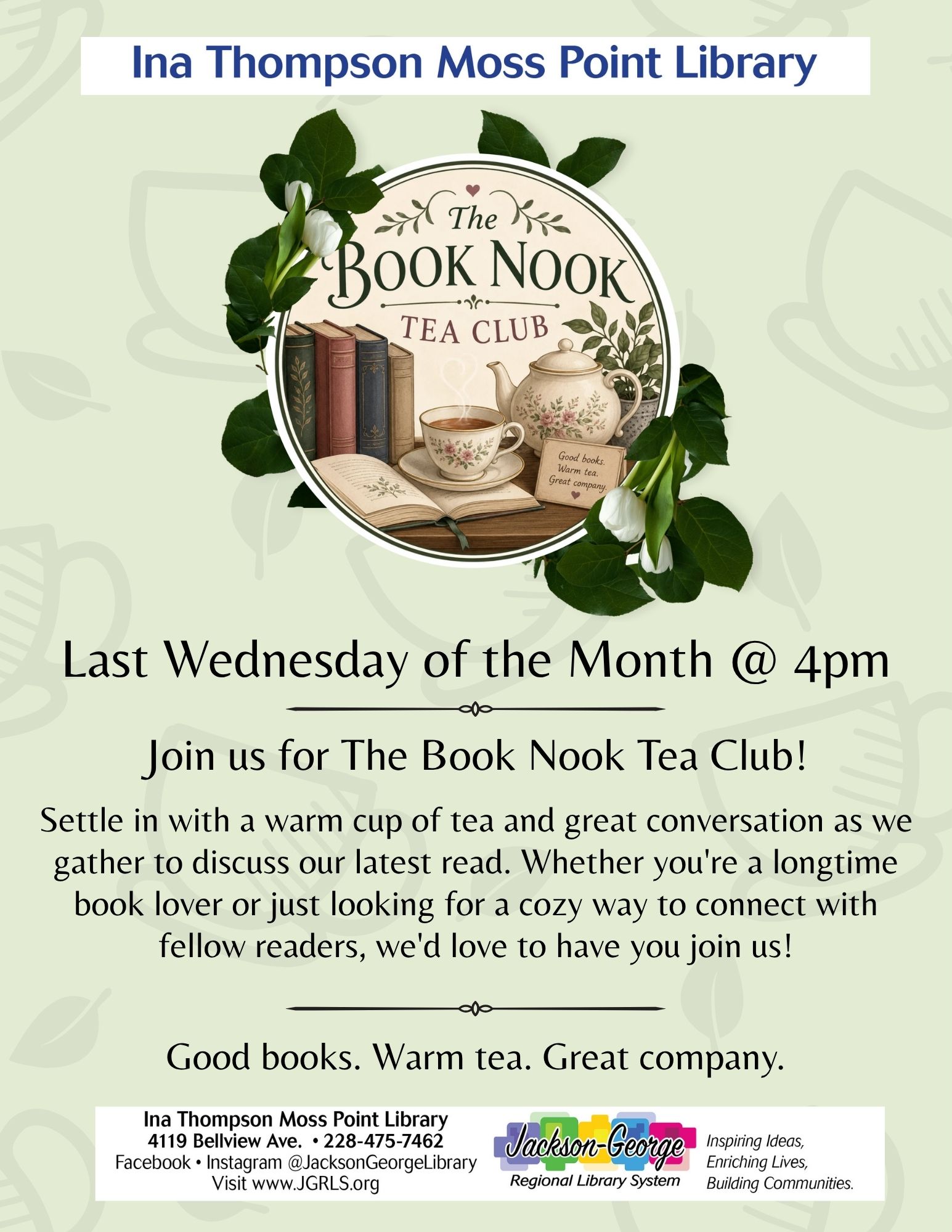 7-29-26 Book Nook Tea Club Children’s Winter crafts Party