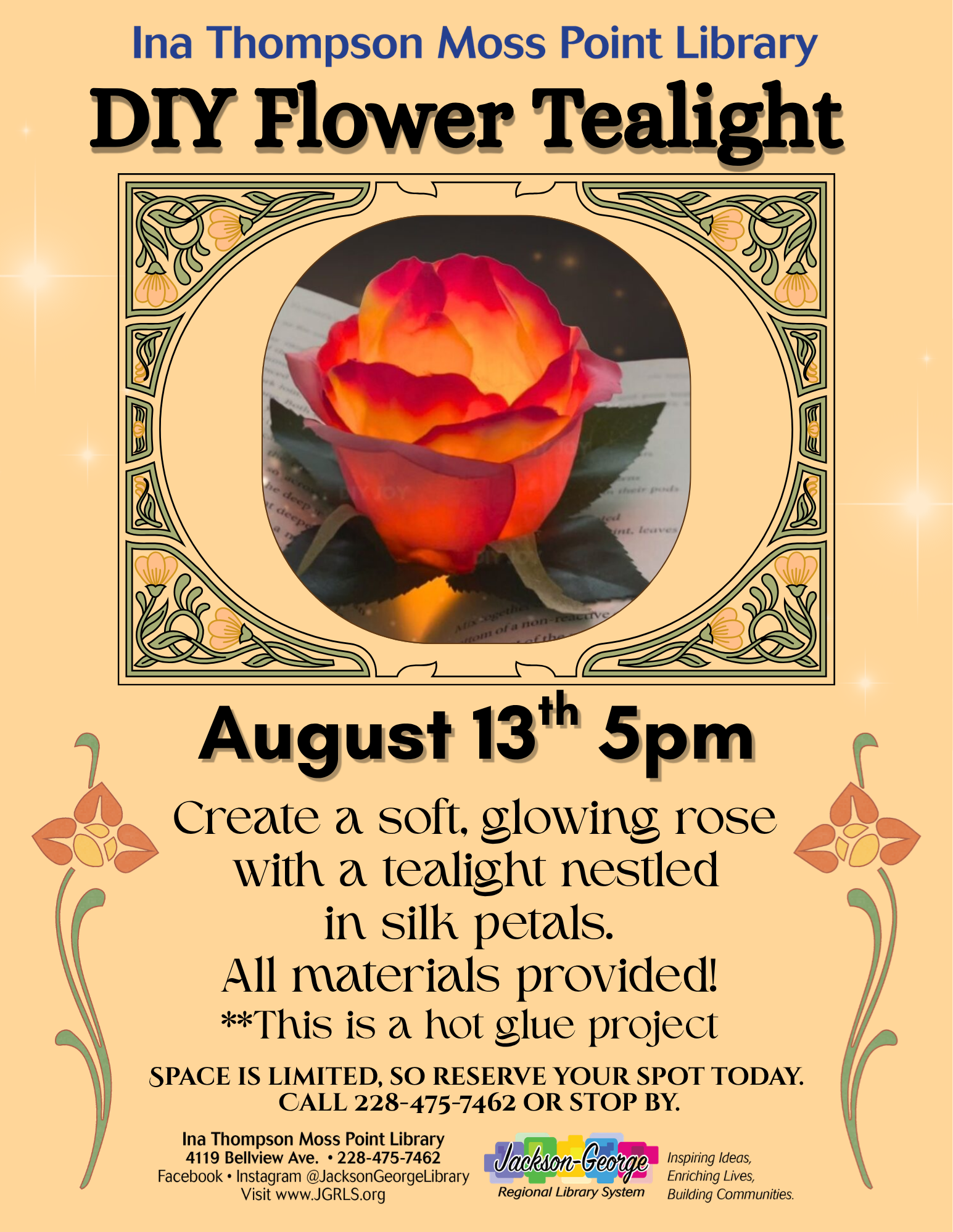 DIY Flower Tealight 081326 Children’s Winter crafts Party