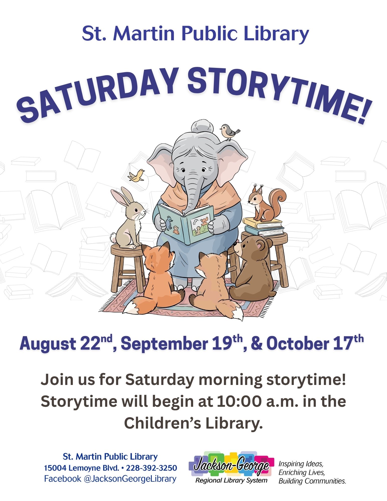 SM Saturday Storytime 082226, 091926, & 101726 SM Bird Feeder Craft for Kids PR