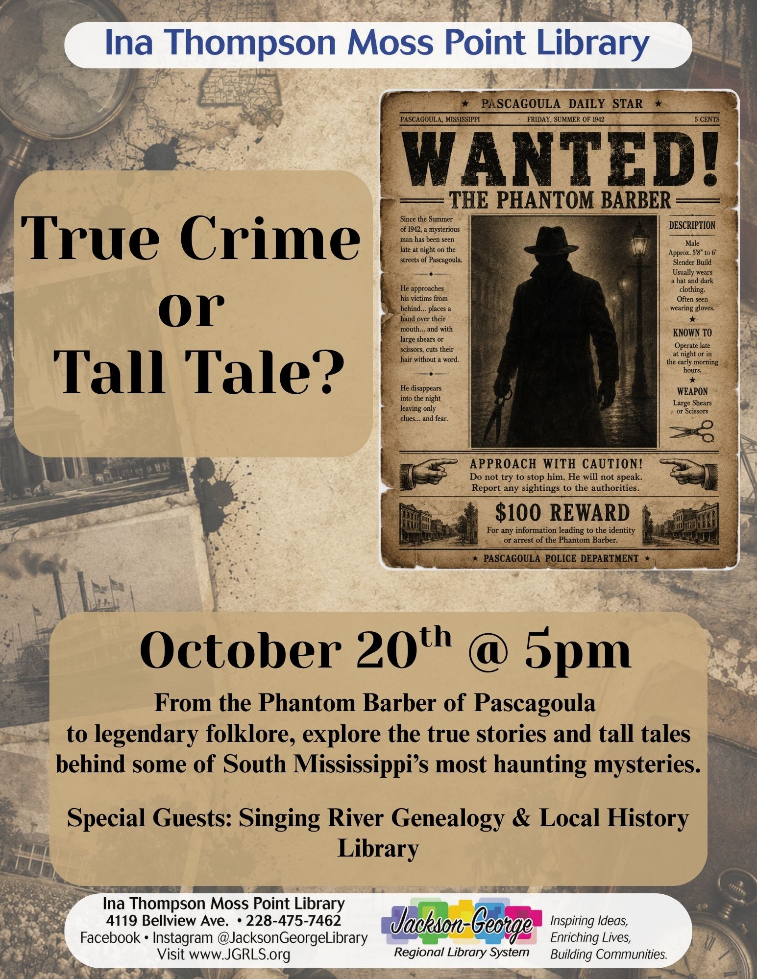 Oct 20th - True Crime of Tall Tall Children’s Winter crafts Party